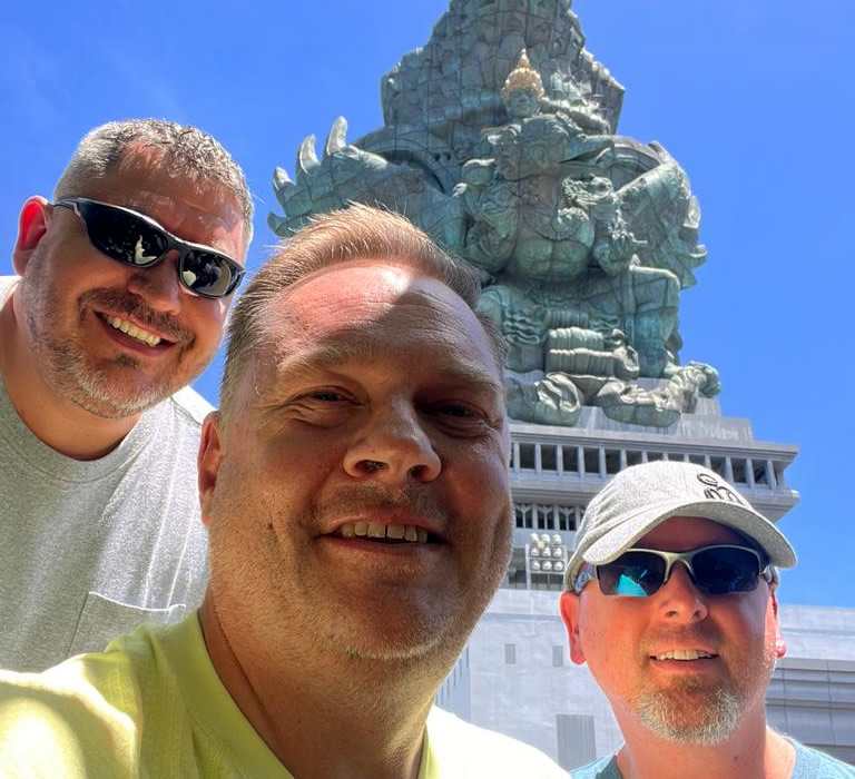 Richard, Chad, and Michael in Bali 2023