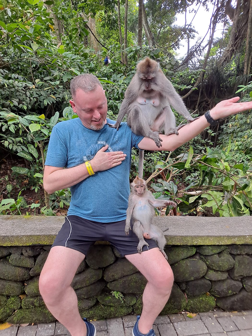 Me Feeding the Monkeys in Bali